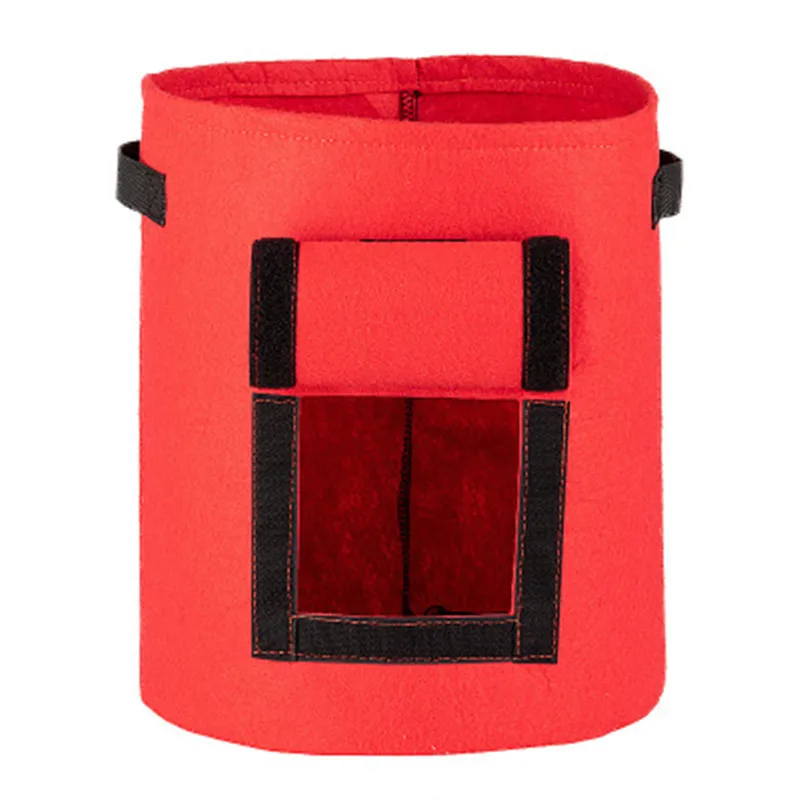 S red 1 шт. растение сумки горшок Садоводство, овощи, картофелесажалка мешок DIY плантатор Садовые принадлежности для дома и сада Детский горшок - Цвет: S red