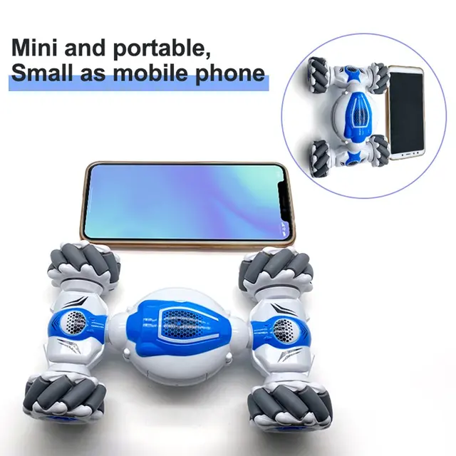 S-012 2.4G Mini Remote Control RC Car Stunt Double-Side Roll Rotary Car Gesture Induction Twisting Drift Off-Road Cars Kids Toys 4