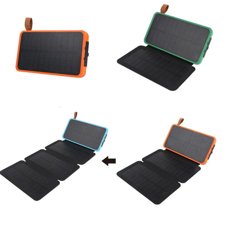 de Potência Solar Carregador Do Telefone Com SOS LED Camping Luz Poverbank