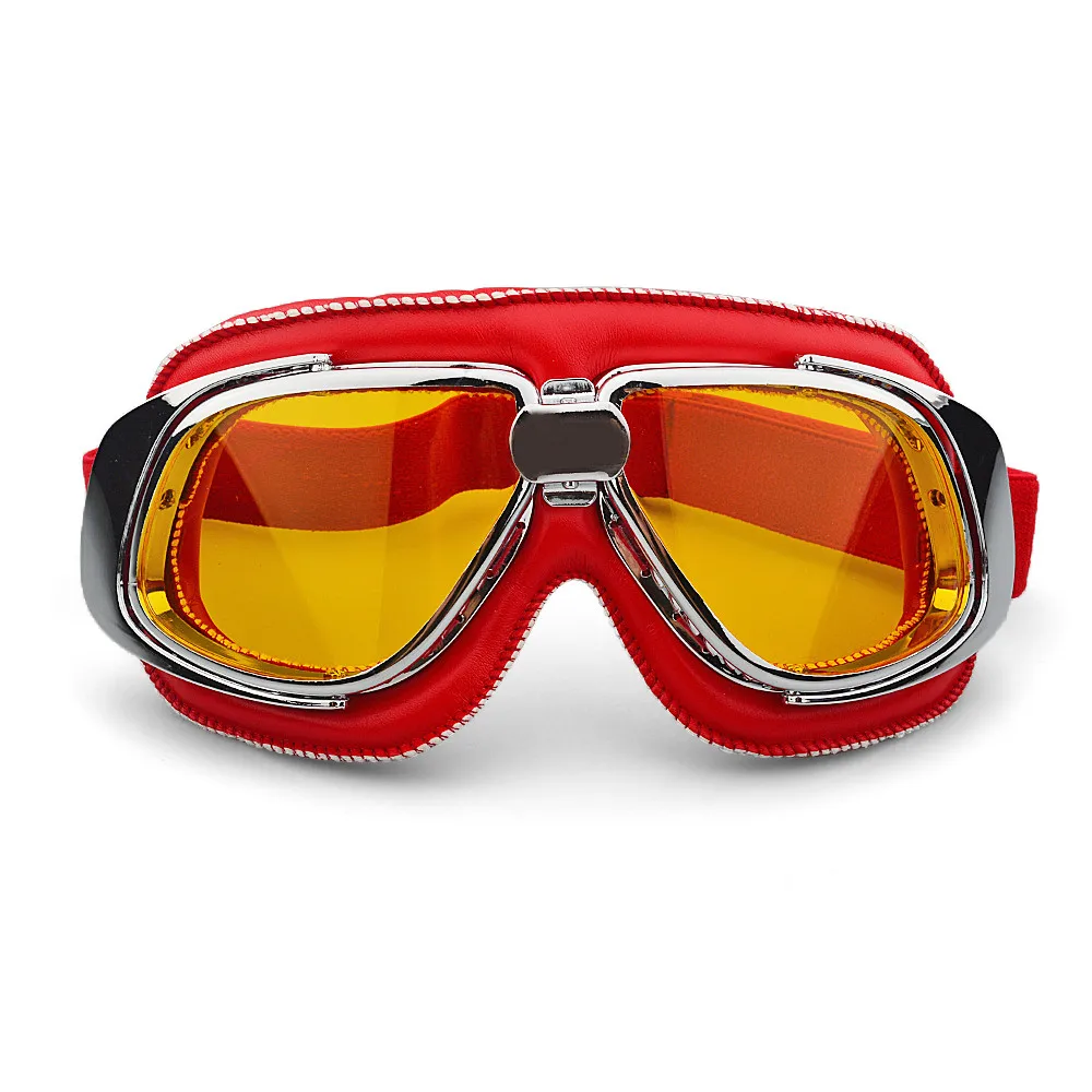 Óculos de proteção para motocicleta, armação vermelha,