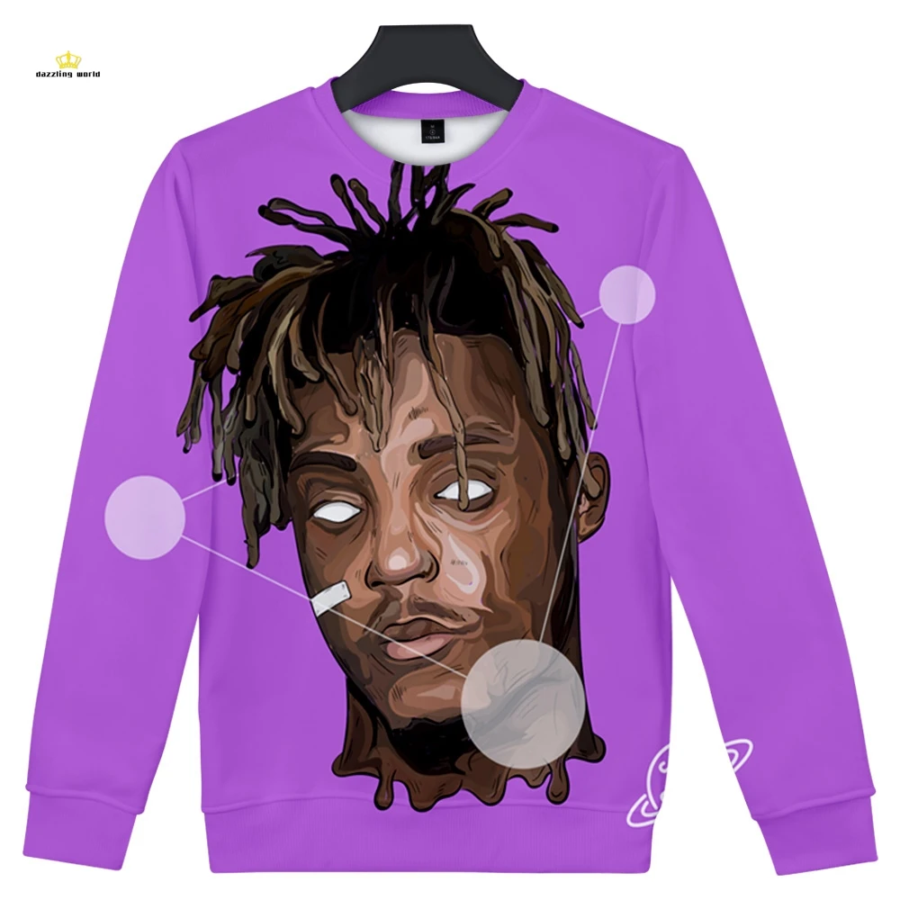 Juice wrld толстовка с 3D принтом, Мужская модная толстовка с капюшоном и длинным рукавом, джемпер, топы с капюшоном, повседневный Свободный пуловер