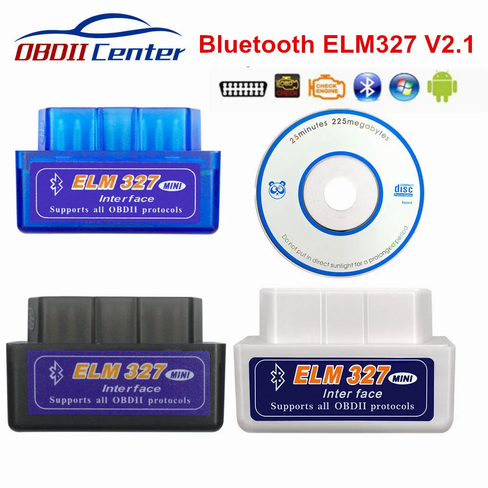 Мини OBD2 ELM327 диагностический автоматический сканер ELM 327 Bluetooth V2.1 OBD 2 диагностический сканер для авто оборудования 2,1 OBD2 считыватель кодов