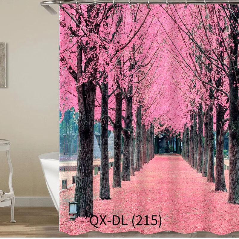 Electricity Supplier for Water Bamboo Digital Printing Customizable Shower Curtain Waterproof Mould Proof Color Realistic Hot Sa