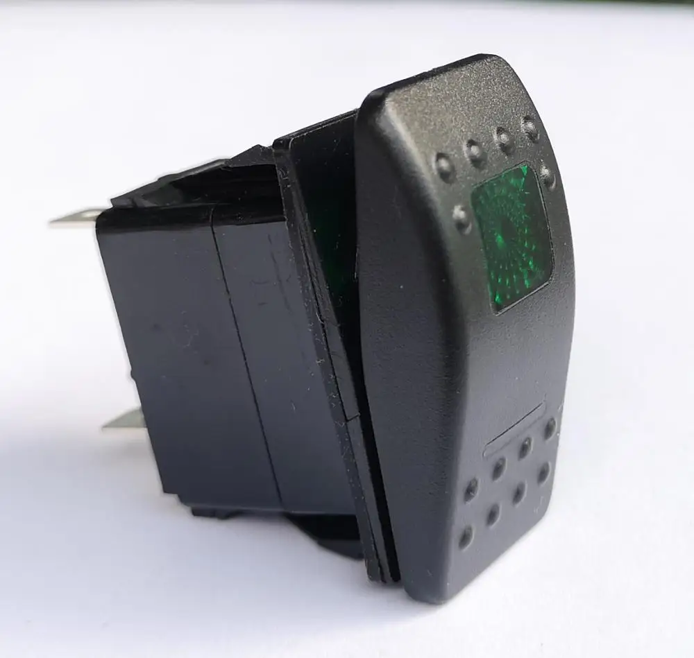 12v 24v водонепроницаемый двойной белый светодиод 5 pin on off SPST Замена перекидной переключатель для ARB carling автомобиля лодки - Цвет: 5p-on off-green