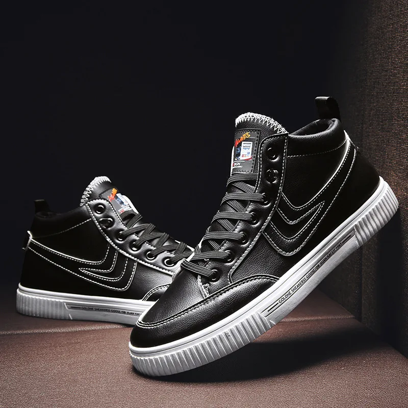 

Autumn Hight-top MEN'S SHOES Korean-style Casual Versatile Shoes 2019 New Style Street Snap Cool Leather Trendy Shoes