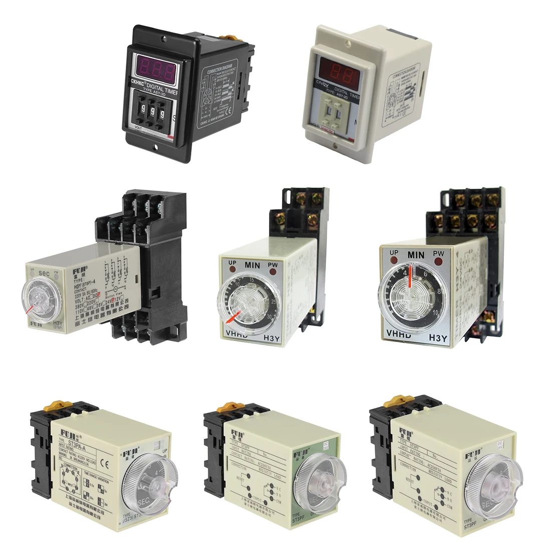 

uxcell Range Adjustable Delay Timer Time Relay H3Y(ST6P)-4, ST3PA-A, ST3PF ASY