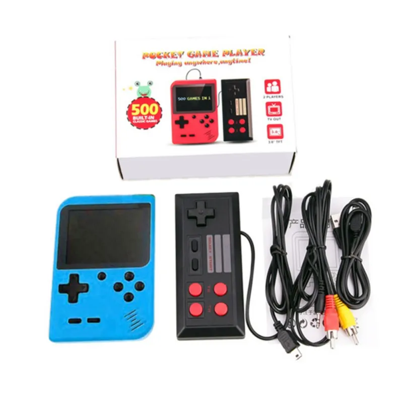 500 in 1 Retro handheld video game console portable pocket game game console Mini handheld player for children gift 500 in 1 Retro handheld video game console portable pocket game game console Mini handheld player for children gift