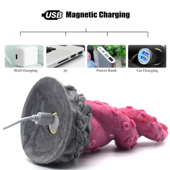 GEEBA Octopus G Spot Vibrator Wireless Remote Control Dildo Vibrators Stimulator Tentacle Butt Plug Waterproof Adult Sex Toys 4