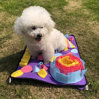 

70cmX50cm Dog Snuffle Mat Pet Sniffing Training Blanket Leak Food Intelligence Pads Slowing Feeding Relieve Stress Puzzle Toys