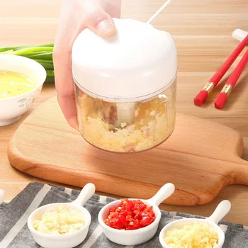 

Pull String Garlic Chopper Crusher Press Manual Food Cutter Processor for Fruit Vegetables Meat Mini Food Chopper Kitchen Tool