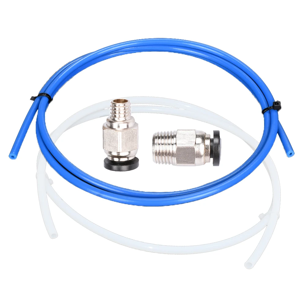 PC4-M6 Pneumatic Connector With 1M PTFE Teflonto Tube 2*4MM For ender 3 Upgrade Kit 3D Printer Parts