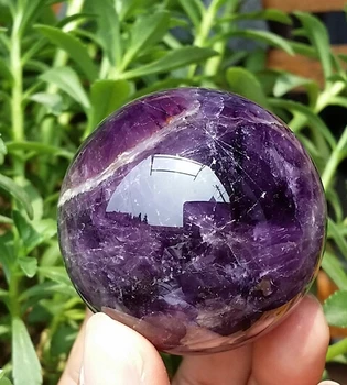 

+++---515+++ 49mm NATURAL Dream Amethyst Crystal sphere ball Orb Gem Stone