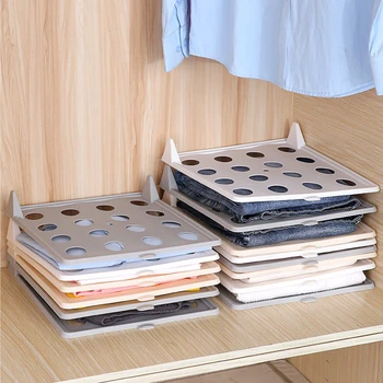 

5/10Pcs Folding Cloth Storage Holders Simple Clothing Wardrobe Finishing Racks Home Shirt Underwear Organizer Board Artifact