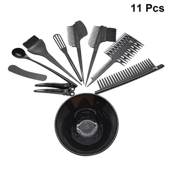 

11pcs Perm Bowl Comb Brush Spoon Hair Dye Tool Clip Hair Tinting Tools Hair Coloring Kits DIY Hairdressing SalonTools Supplies