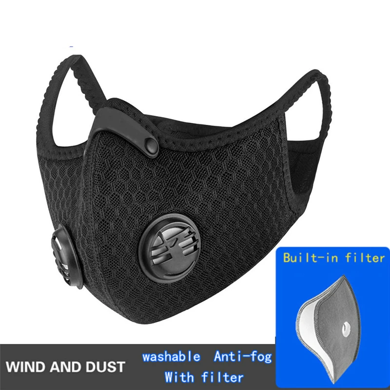 Fashion Dust Respirator Cloth Bike Riding Reusable Pm2.5 Filters