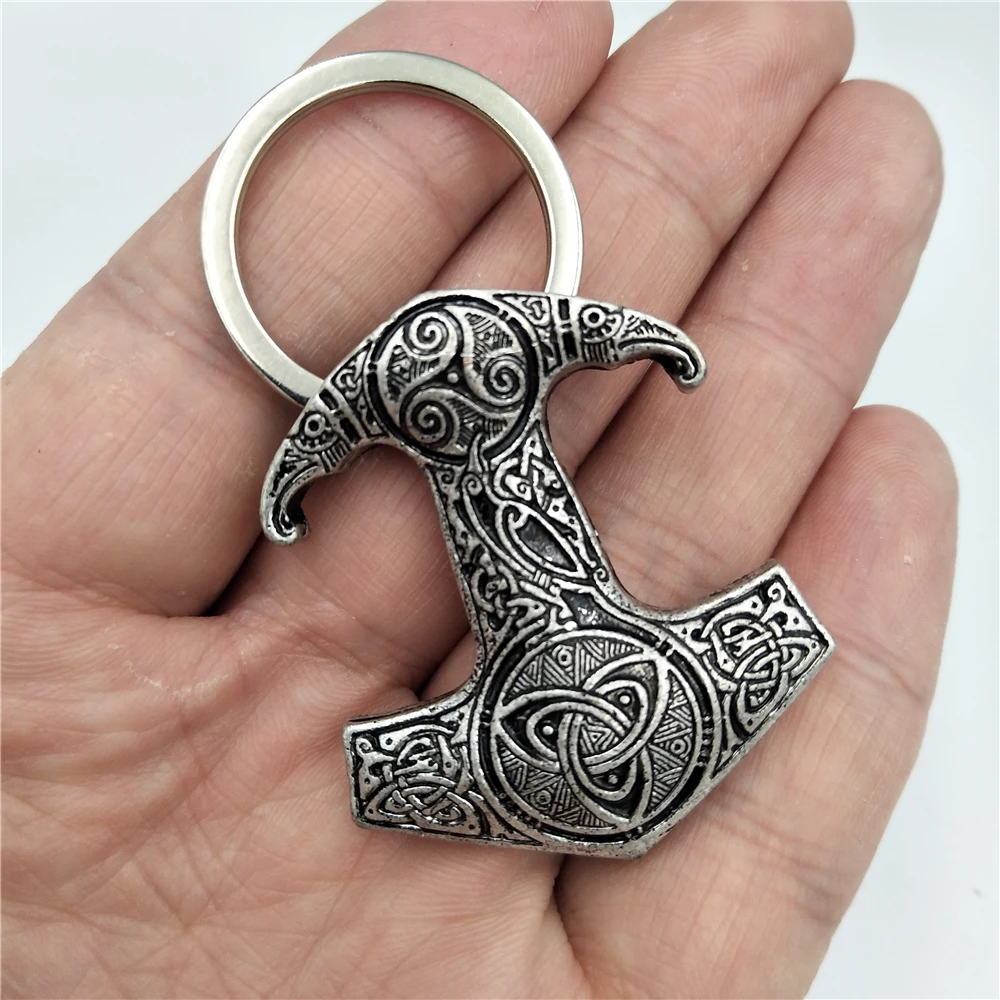 Amuleto Vichingo Martello Portachiavi Scandinavo Charm Thor Hammer Mjolnir Norse Jewelry Portachiavi Vichingo Uomo Giftbag