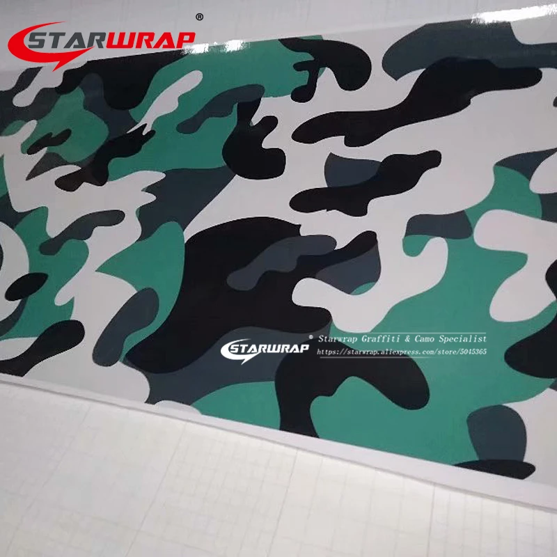 Star wrap зеленая Камуфляжная Лента камуфляжная виниловая Автомобильная цветная кузовная Наклейка Фольга с воздушными каналами