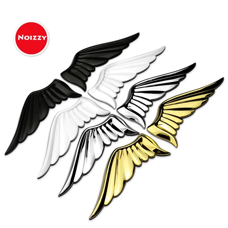 

Noizzy 1 Pair Angel Wings Car Sticker Chrome 3D Metal Auto Emblem Badge Motorcycle Automobile Tuning Accessories Car Styling