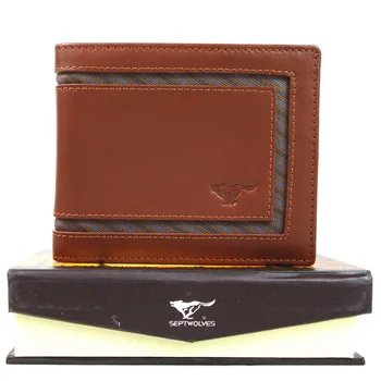 

MEN'S Wallet Septwolves Wallet Fashion Casual Red-Brown Business Travel Wallet L30741141-28