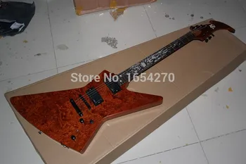 

Free shipping RL shaped electric guitar red-brown guitar 151007