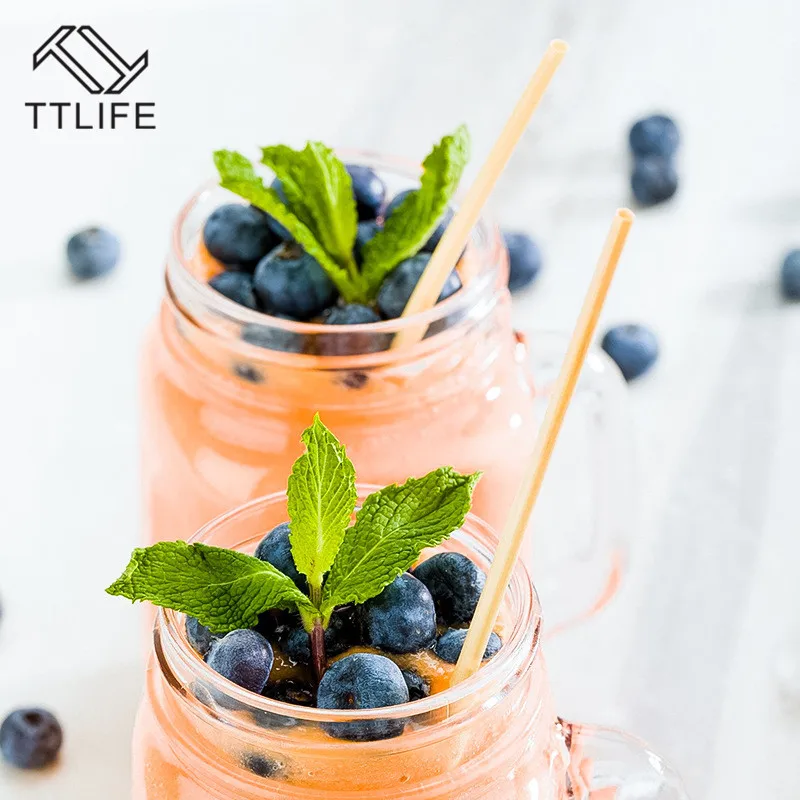 

TTLIFE Straws 100PCS / Pack 20CM Wheat Straw Environmentally Friendly Straw Kitchen Accessories Bar Accessories