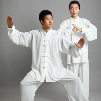 

Songyuexia 2019 Traditional Chinese Clothing Long Sleeved Wushu TaiChi KungFu Uniform Suit Uniforms Tai Chi Exercise Clothing
