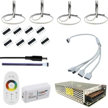 

20M 15M 10M 5M 5050 RGBW / RGBWW Flexible LED Strip Set With 2.4G Touch RF Remote Controller+12V Power Supply Adapter Full Kit