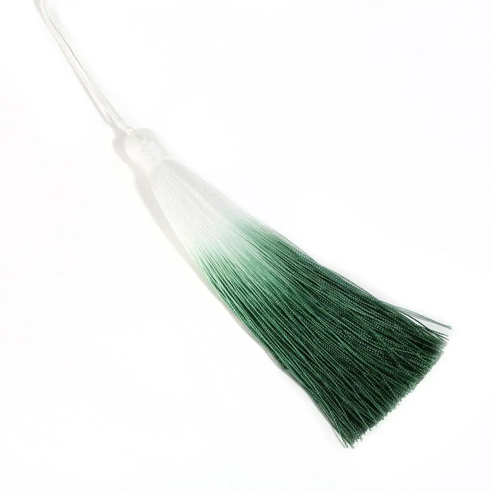 Dark Green Новое поступление 13 см, шелковые кисточки, ремесло, с кисточками, градиентная расцветка; Высота кисточкой, бахрома для шторы, занавески, предметы домашнего обихода, "сделай сам", 1 шт./пакет - Цвет: Dark Green