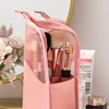 Travel Makeup Brush Bag Portable Cosmetic Brush Holder Organizer Waterproof Stand-Up Makeup Brush Pouch Zipper Toiletry Bag 6