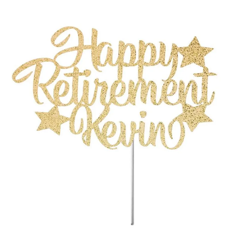 happy retirement cake topper