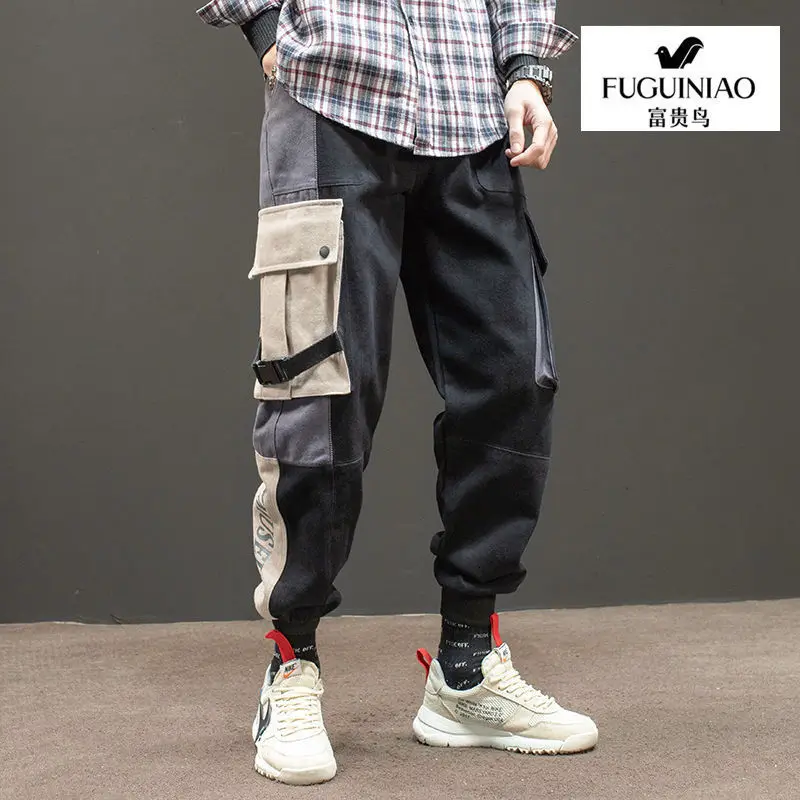 

New Cotton autumn overalls men's trend casual Capris