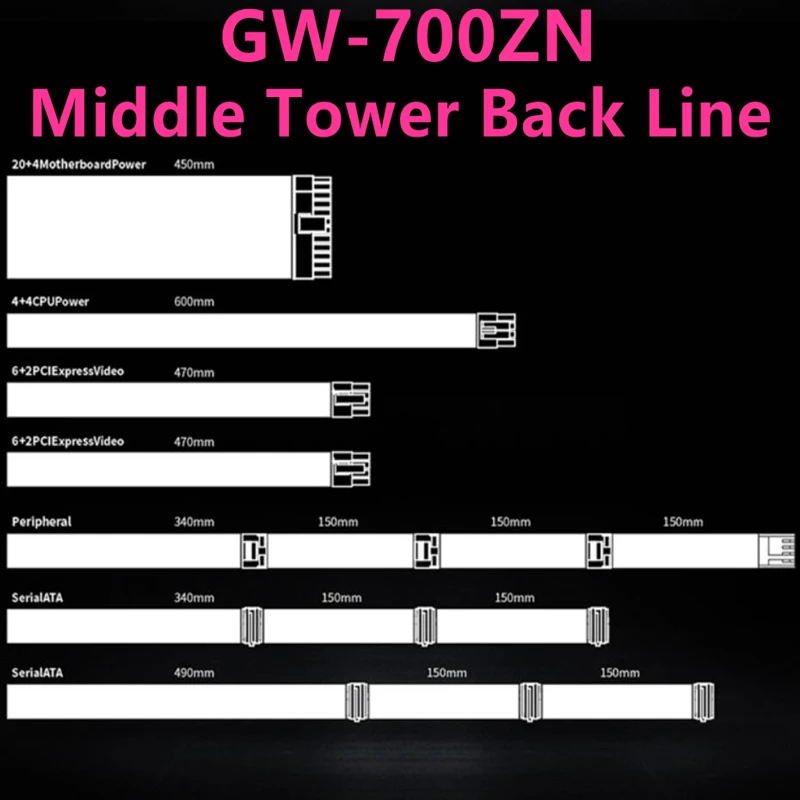 ПК PSU для Great Wall интеллектуальное управление 0 дБ ATX 12 в тихий источник питания Номинальная 500 Вт Пиковая 600 Вт источник питания GW-600ZN