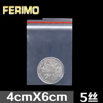 

100 pieces Mini clear plastic ziplock bags, small transparent zipper plastic bags for food packaging thick candy storage bag