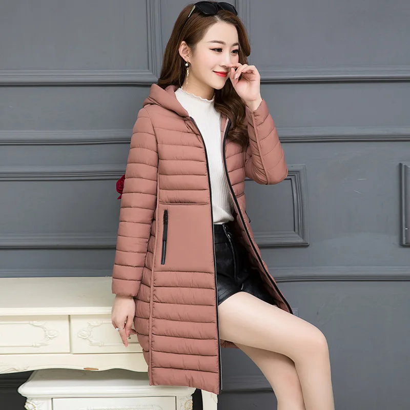 

Thin Cotton Coat Women's Mid-length 2019 New Style Slimming Versatile Winter Korean-style Small Cotton-padded Clothes Cotton-pad