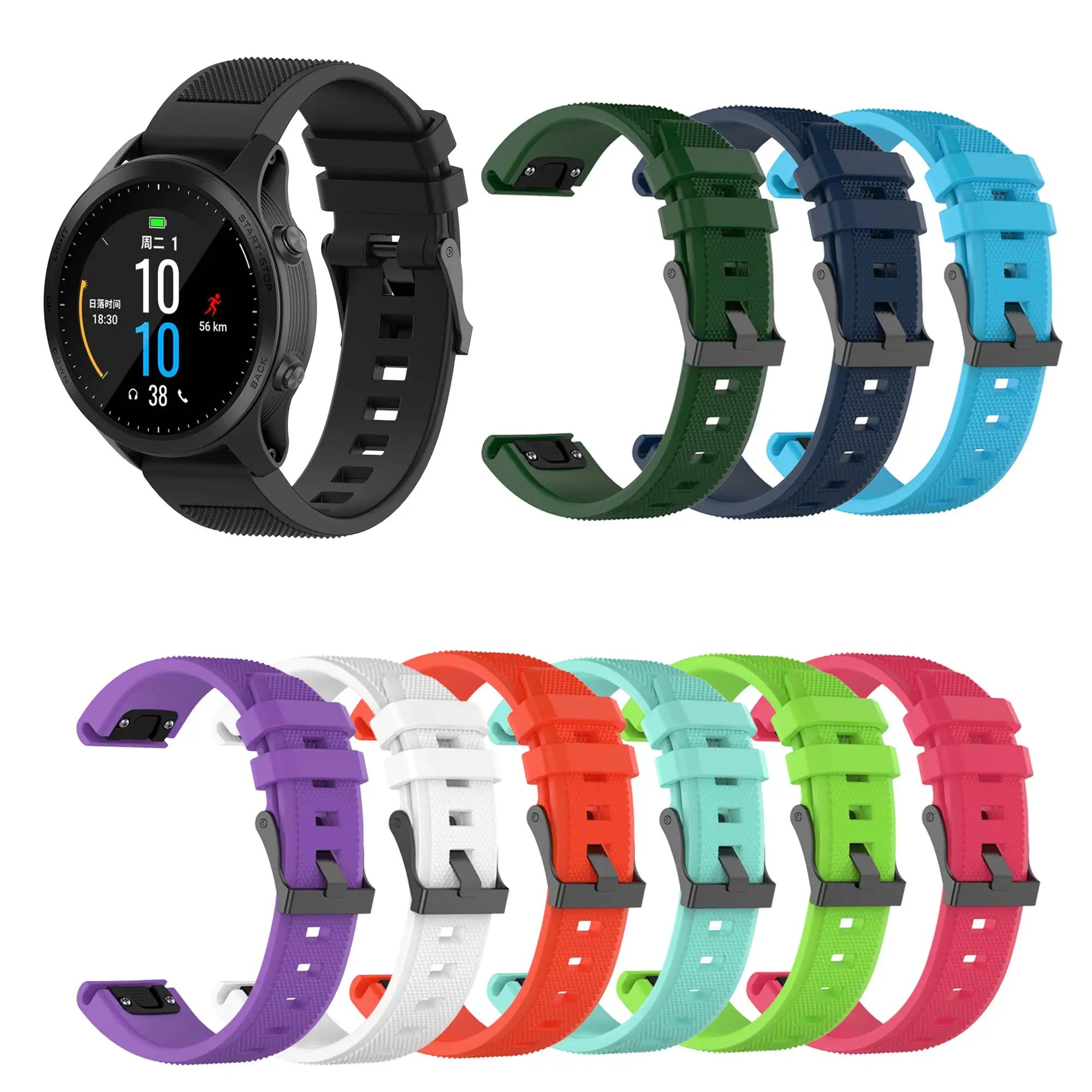 

Sports Silicone Strap for Garmin Fenix 5 Forerunner 935 945 Strap Quick Wristbands Replacement for Quatix 5 Approach S60 22MM