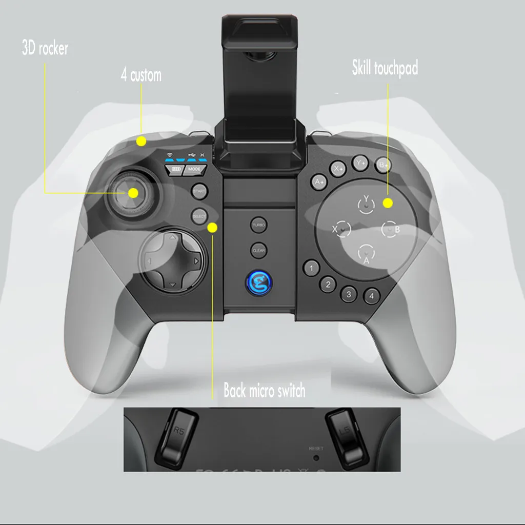Bluetooth игровой контроллер беспроводной геймпад игровой контроллер игровой коврик джойстик для PS3 Android IOS Phone Pad PC Smart tv