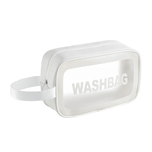 Women's Cosmetic Bag Female 2021 New Portable Travel Waterproof Large Capacity Storage Box Fashion Makeup Toiletry Bag Organizer Medium White