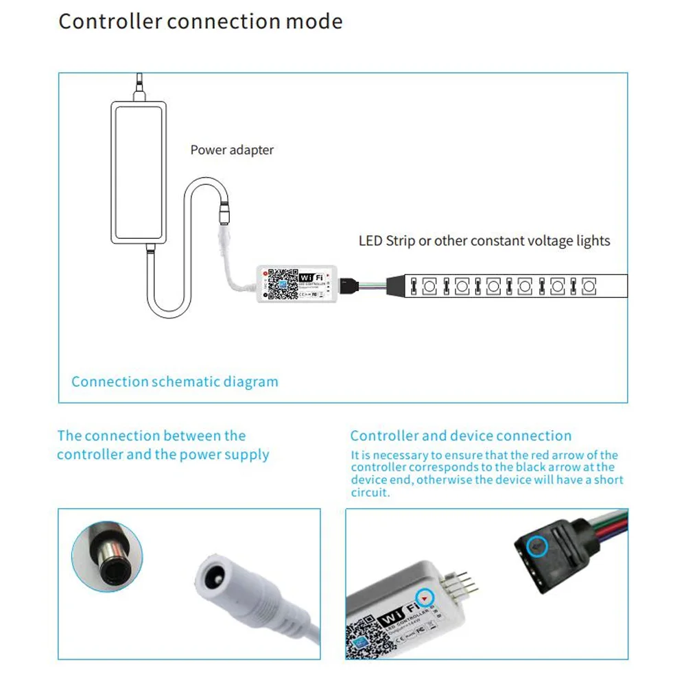 mini wifi led rgb rgbw controlador casa