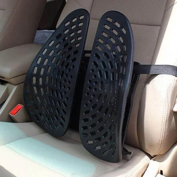 

Car Seat Lumbar Support Cushion Breathable Soft Pillows Relief Pain Happy Driving for Auto Office Home Chair with Pillow Cover