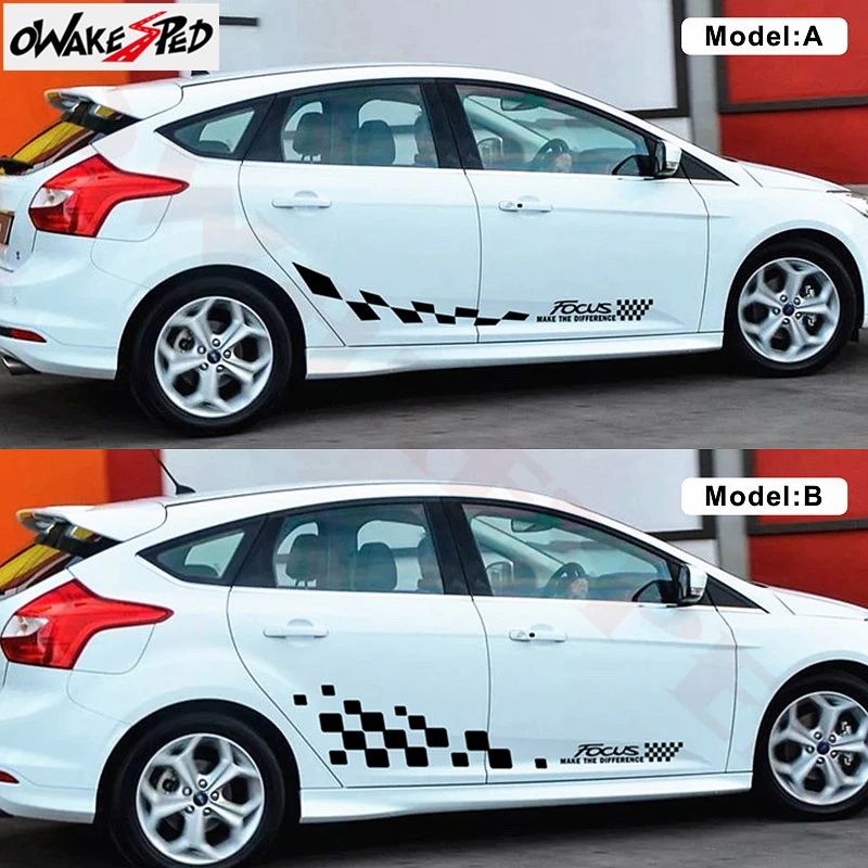 1 компл. Автомобильная Двусторонняя Дверь Декор Наклейка для-Ford Focus 2 3 MK2 MK3