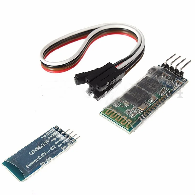 AAAE топ СИНИЙ 4 контактный HC 06 RS232 Беспроводной Bluetooth ВЧ 5V модуль приемопередатчика