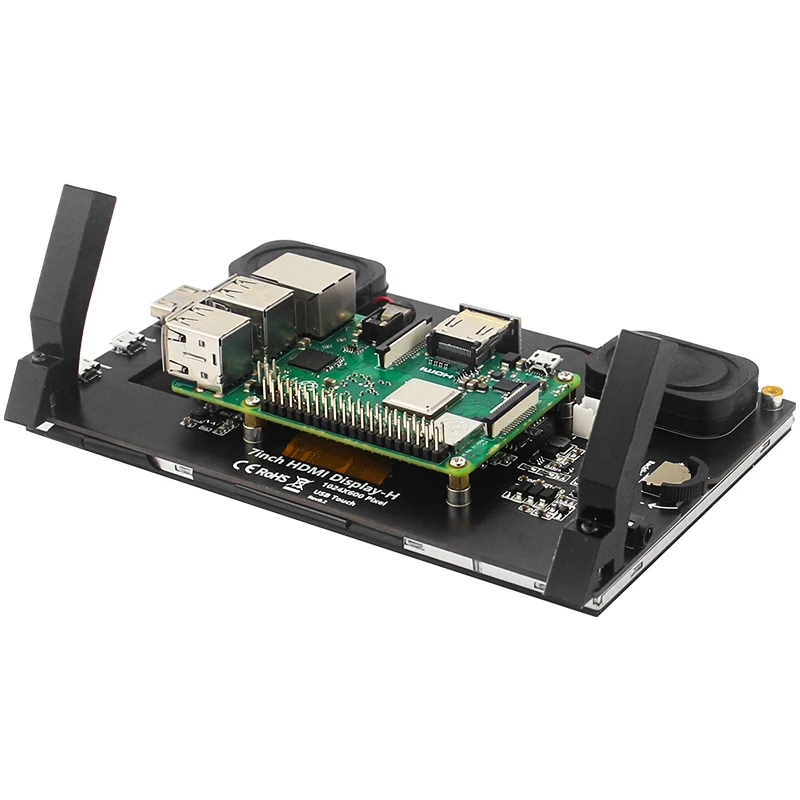7 Inch Raspberry Pi 5 / 4 Touch Screen IPS Display Adjustable Backlight Monitor Optional Speaker 1024*600 LCD for RPI 5 4B 3B+