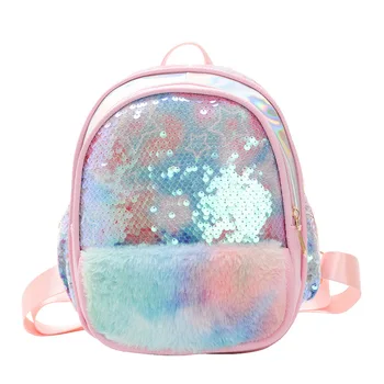 

6PCS / LOT Fashion Sequin Mini Children Backpack Girls Lovely Schoolbag Small Shoulder Bag