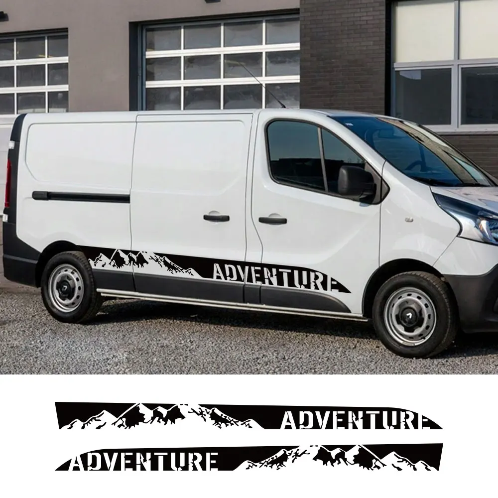 2PCS Car Door Stickers For Renault Trafic 3 2 MK1 MK2 MK3 Tuning Accessories Camper Van Side Motorhome Graphics Vinyl Film Decal |