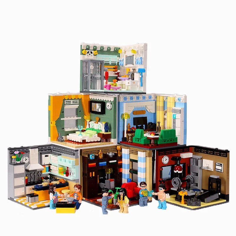 Koop MEOA NIEUWE 6 IN 1 Huis Model Mini Woninginrichting Bouwstenen Vrienden Constructor MOC Bricks Educatief Speelgoed Kerstcadeaus