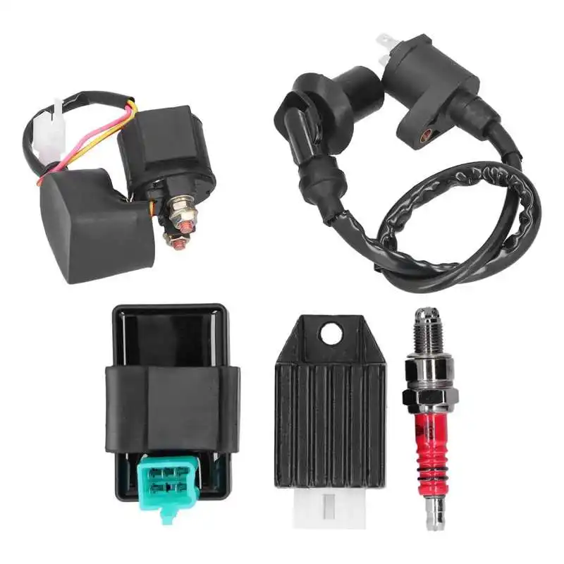 5Pin CDI Module Ignition Coil Solenoid Relay Voltage Regulator Set for 50cc 70cc 90cc 110cc 125cc ATV Dirt Pit | Автомобили и