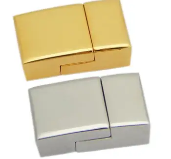 

Stainless Steel Magnetic Clasp, Rectangle, outer 22.5x14x6.6mm, Hole:Approx 12*3.5mm, Sold By Lot, 10 pcs/Lot