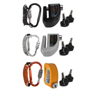 

Motorcycle Alarm Disc Lock Helmet Combination Lock with Steel Wire Reminder Rope Lightness Portability Convenient Carrier