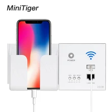 Minitiger 300 м настенный встроенный беспроводной маршрутизатор AP usb зарядный порт 1500mA выход стены wifi Routeur Панель розетка