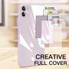 Square Tempered Glass Phone Case for iPhone 12 Mini 11 Pro Max SE 2 X XR XS Max 8 7 Plus 12 Pro Anti-knock Liquid Silicone Cover ► Photo 3/6